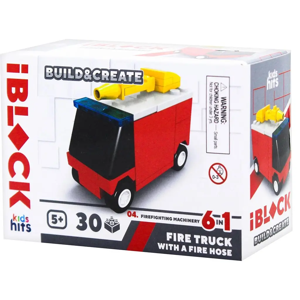 Конструктор "Пожежна" KH51/004 Kids hits IBLOCK JUNIOR 29-32 деталей в коробці (4897126753516) Вид 4