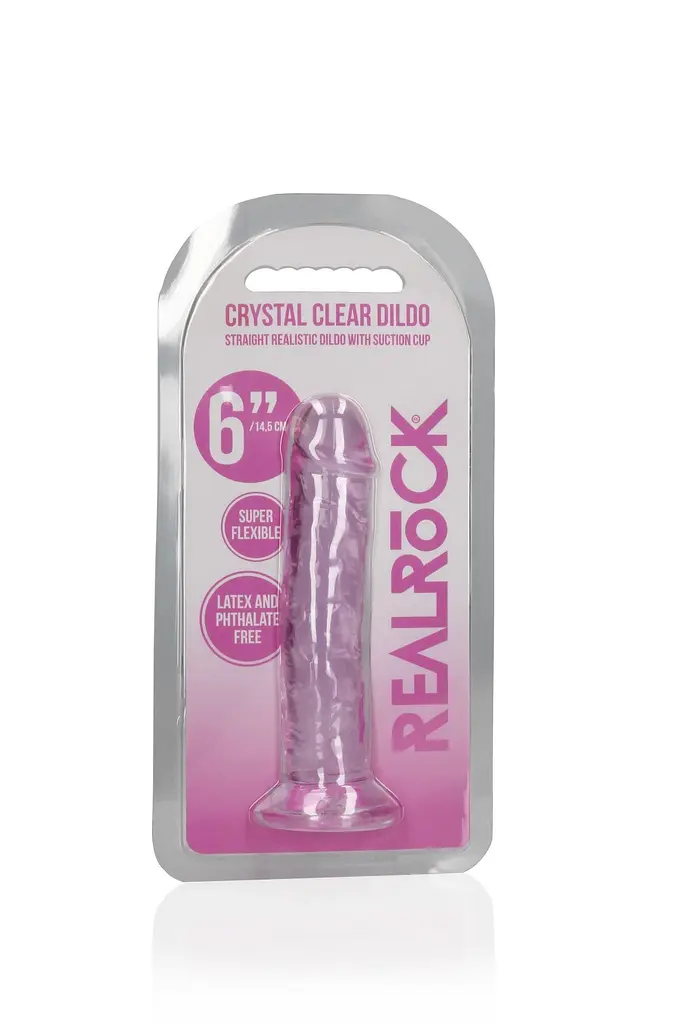 Фалоімітатор RealRock Straight Realistic 6'', 15.5 см (рожевий) - фото 6