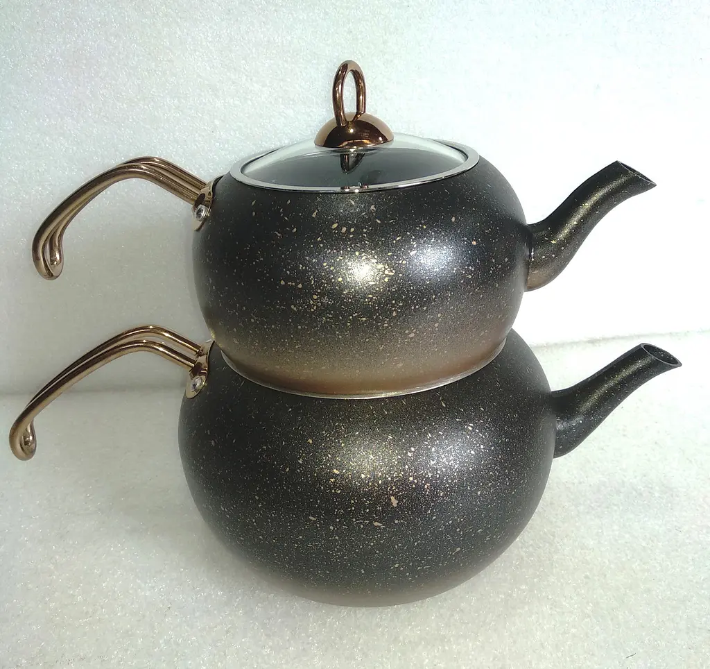 Двоярусний чайник O. M. S. Collection 8210-L Bronze (1,6/3 л) - фото 4
