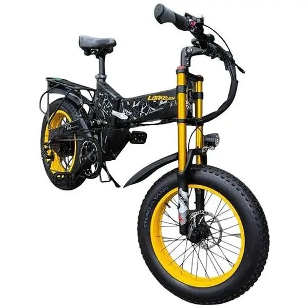 Электровелосипед Volto Lankeleisi X3000 Plus 1000W 18Ah фетбайк алюминиевый желтый - фото 2