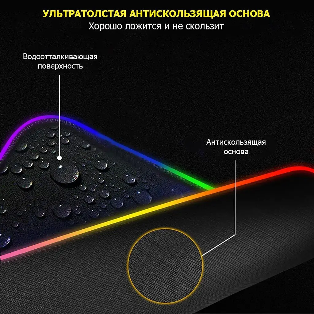 Геймерський килимок Sky для мишки з RGB-підсвічуванням на 360 ° ROG GM 800x300x4 (G001) - фото 3