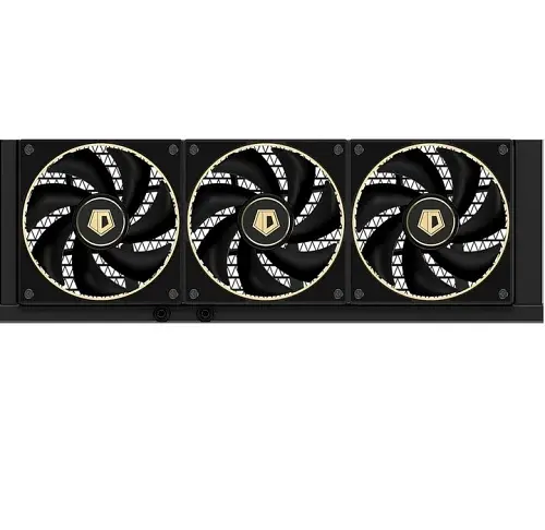 Система рідинного охолодження ID-Cooling DX360 GDL, Black/Gold, 3x AF-127-GDL, PWM, 500～2000±10%RPM, 29.9dB(A) Max, Intel: 1851/1700/1200/115x, AMD: AM4/AM5, до 350 Вт, 27 мм товщина радіатора - фото 3