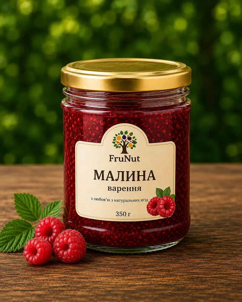 Варення з малини FruNut 350 г