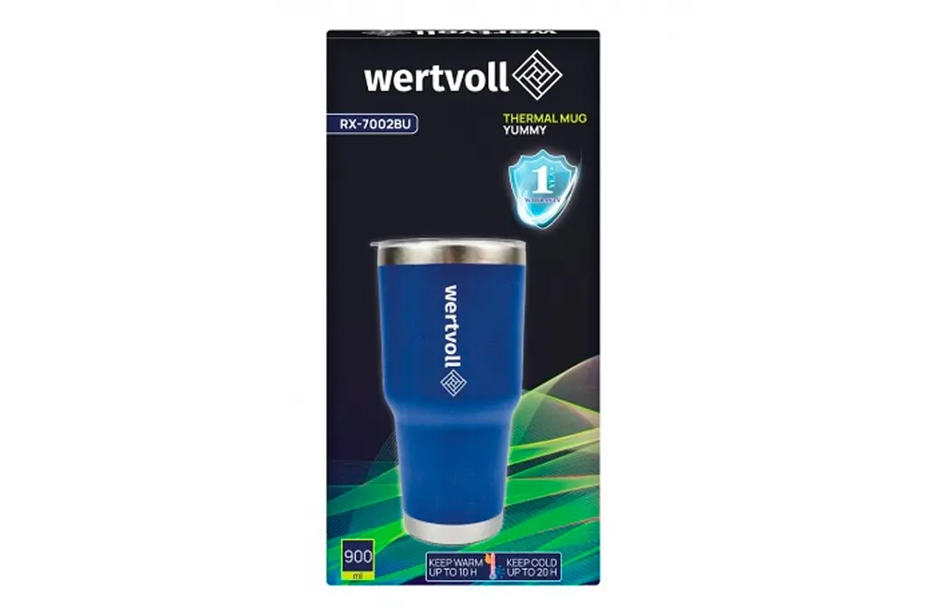 Термокружка WERTVOLL 900мл Yummy синяя (RX-7002BU) - фото 5