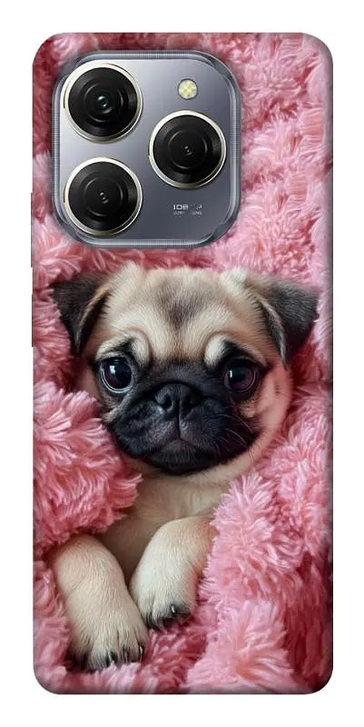 TPU чохол Demsky Мопс у ніжностях для TECNO Spark 20 Pro