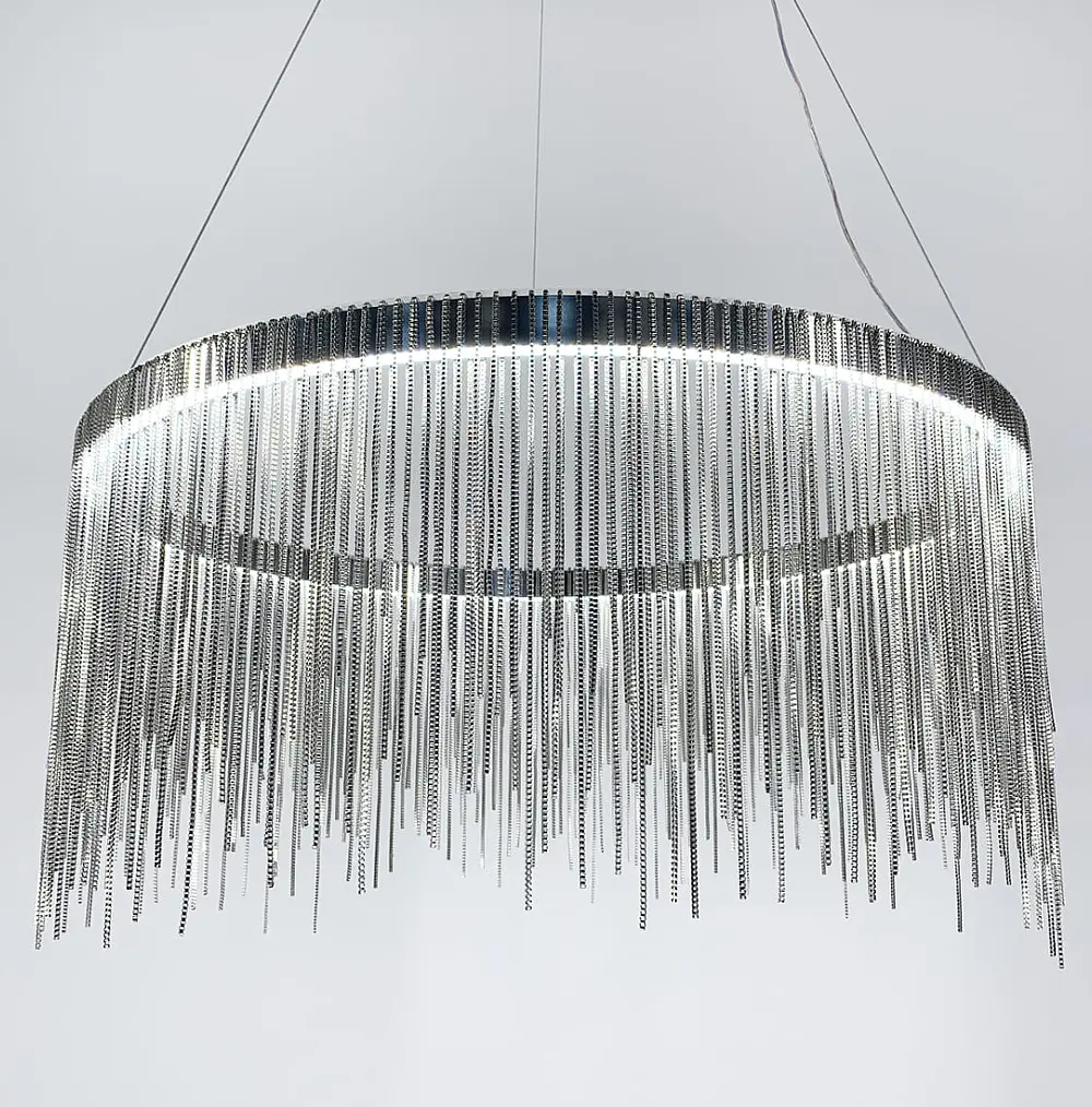 Хромированная люстра с цепочками Ø 60 см Ст. SP 07-600 Line F - фото 4