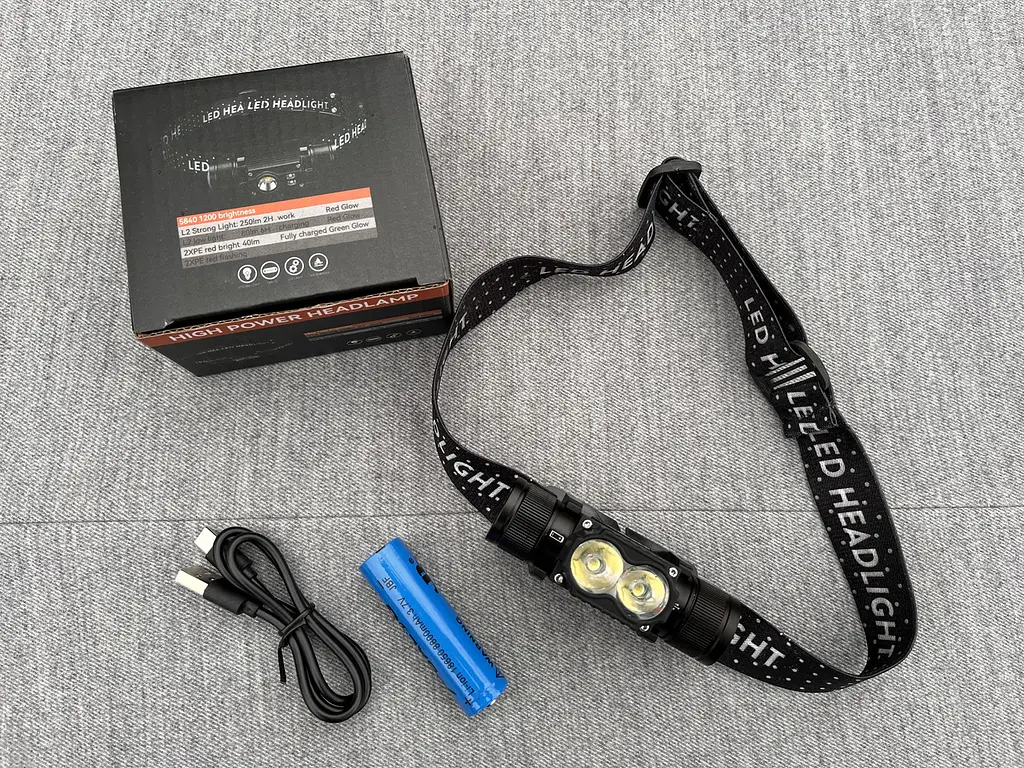 Фонарь налобный аккумуляторный X-Balog SY-5842 фонарик на голову Type-C 18650 2LED - фото 10