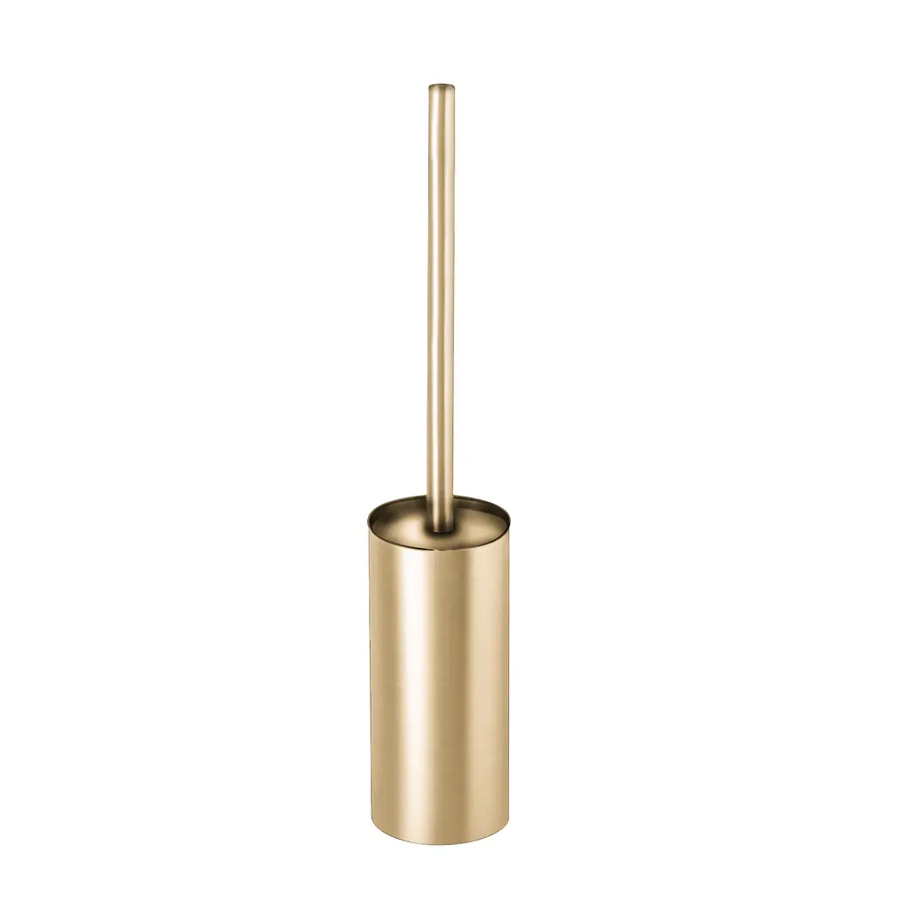 Йоржик для унітазу підлоговий VBI Round brushed gold VBI-040020BG, Золотий