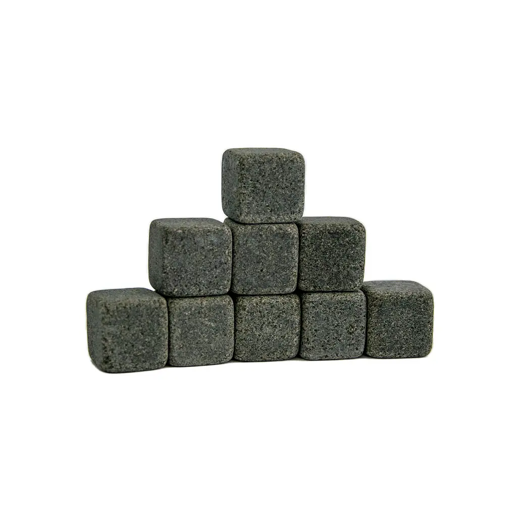 Камни для охлаждения напитков Whiskey Stones, стеатитовые кубики, набор 9 шт с мешочком - фото 6