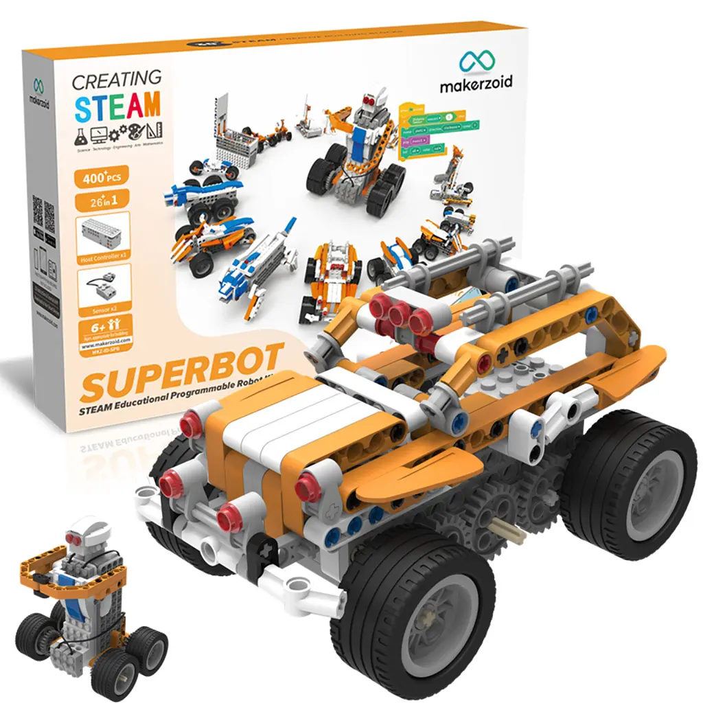 Конструктор Makerzoid Superbot Educational Building Blocks (MKZ-ID-SPB) - фото 4