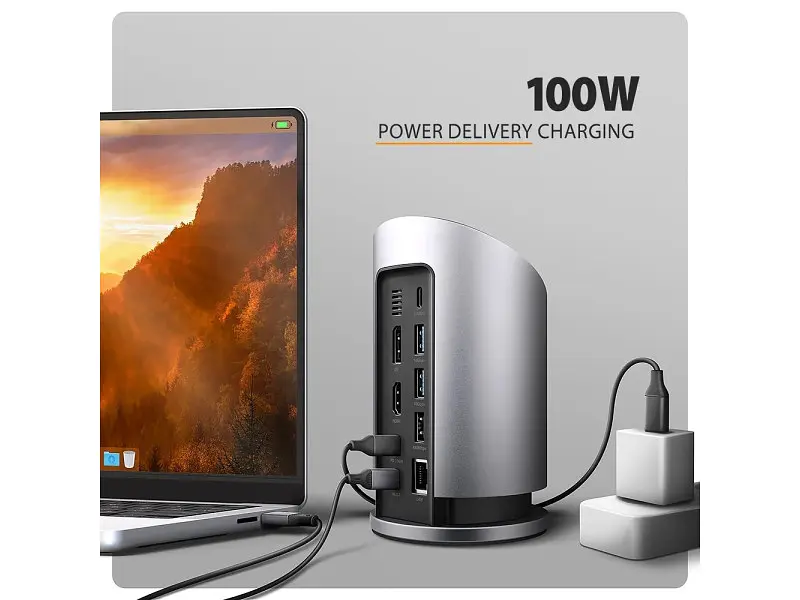 USB-хаб AXAGON Wireless Charging 9in1 (HMC-WL9) - фото 6