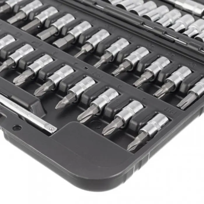 Набор инструментов Intertool Storm ET-8046, 46 ед, Cr-V, 1/4", в кейсе - фото 5