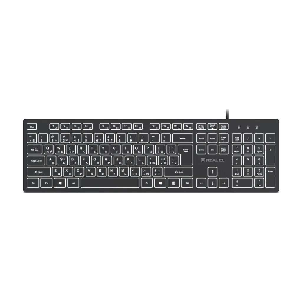 Клавіатура REAL-EL RK-7050 USB Black (EL123100054)