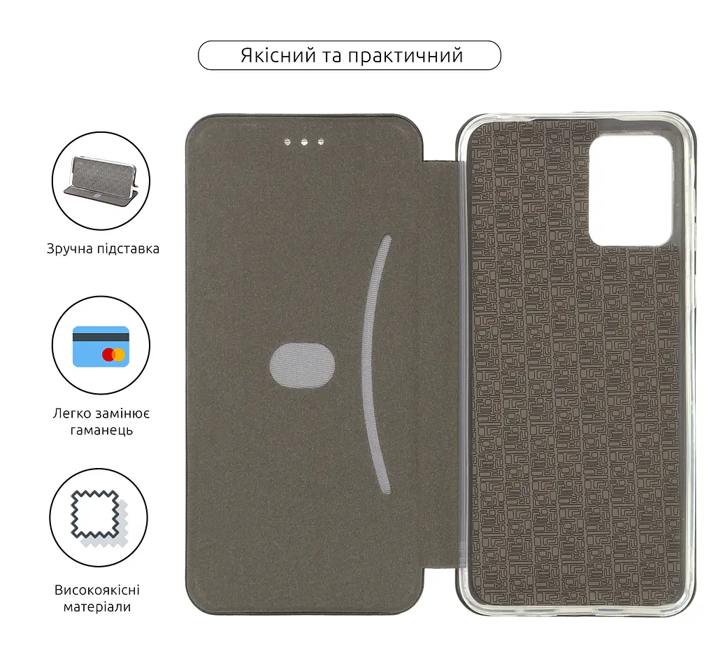 Чехол-книжка для Motorola E13, G-Case, черный, кожаный чехол-книга из экокожи (PU) и TPU, с магнитом, с подставкой и вместительным кардхолдером, противоударный, защита всего корпуса, ArmorStandart (ARM66150) - фото 3