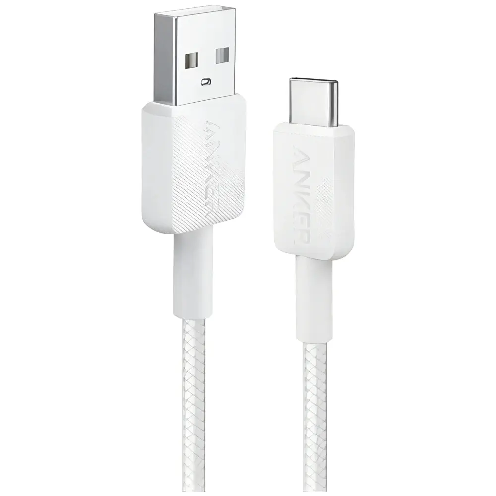 Кабель Anker 322 USB-A - USB-C, 1.8м, White (A81H6H21) - фото 3