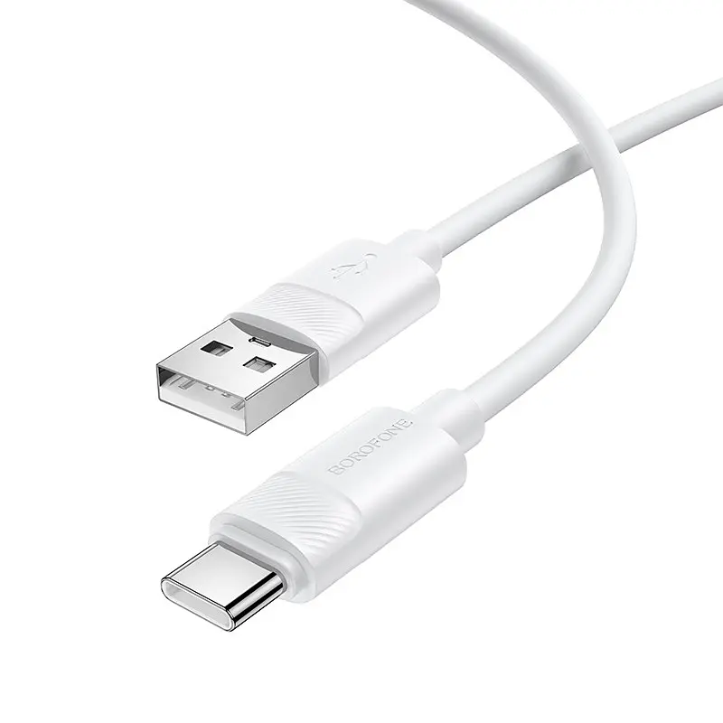 Кабель BOROFONE BX123 Leya silicone charging data cable Type-C Білий