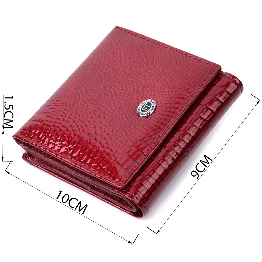 Жіночий шкіряний гаманець ST Leather 10х9х1.5 см acs0029403 - фото 3