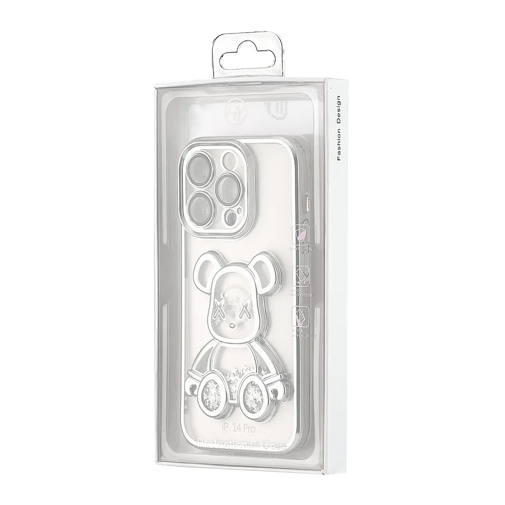 Чохол Shining Bear Case Protected Camera iPhone 14 Pro Silver - фото 2