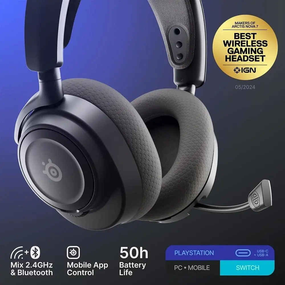 Навушники SteelSeries Arctis Nova 7P Wireless Gen 2 Black (61744) - фото 8