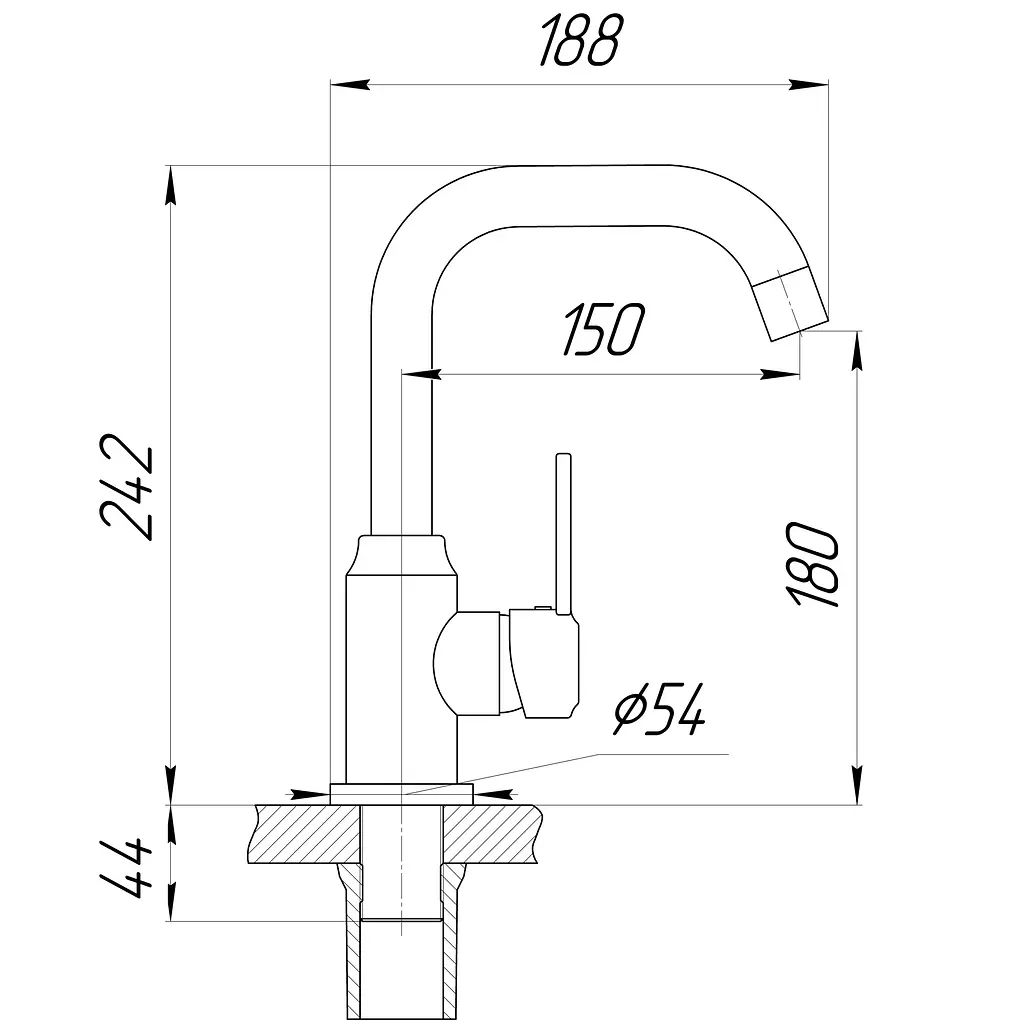 Змішувач для раковини DOMINO ELLIPSE DCC-101L - фото 4