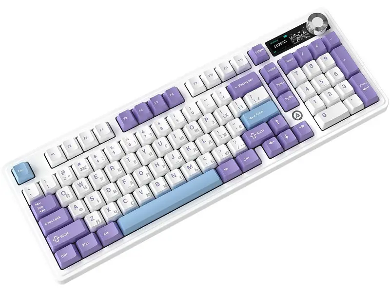 Клавіатура Ajazz AK980 V2 Gift Switch Purple White Blue (AK980-V2-G-PWB) - фото 4