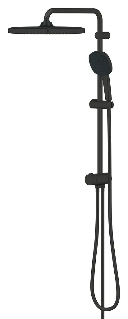 Душева система Grohe Flex Tempesta System з перемикачем настінного монтажу 250 Cube 269772431, Чорний матовий - фото 4