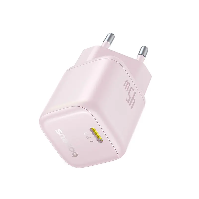 Мережевий зарядний пристрій Baseus PicoGo GaN Fast Charger 1C 45W EU Babypink - фото 3