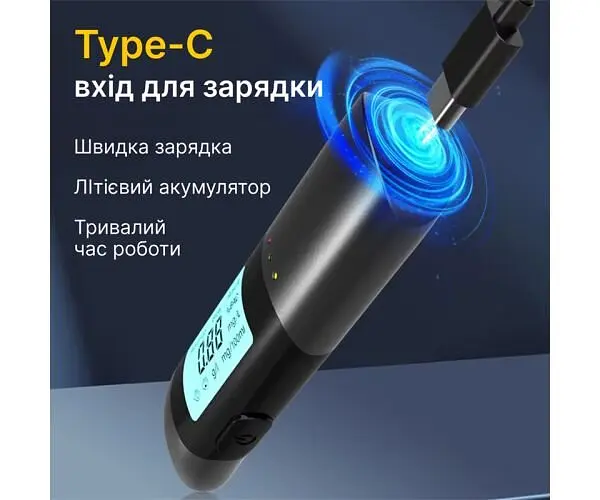 Алкотестер безконтактний з цифровим дисплеєм та світловим індикатором, акумуляторний - фото 6