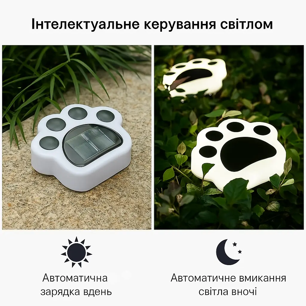 Автономний вуличний світильник на сонячній батареї, LED Лапки 14*12*10,5 см (к-т 4 шт) (6928403289140) - фото 6