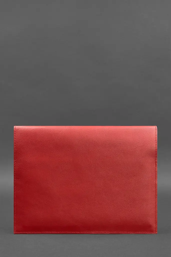 Кожаная папка для документов А4 (на магнитах) красная - фото 4