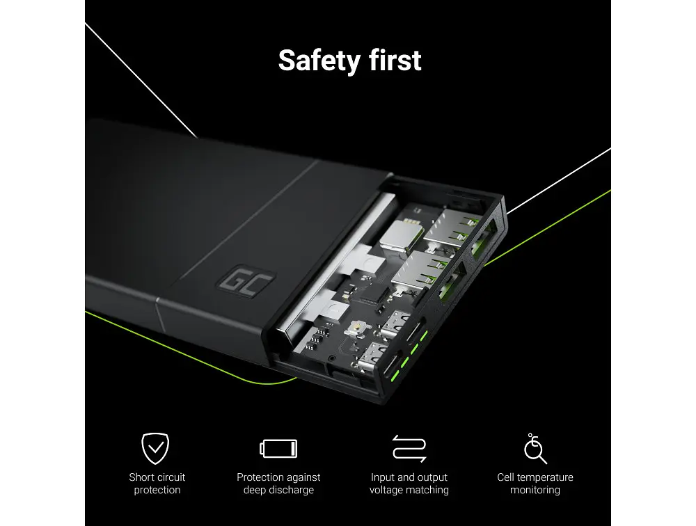 Power Bank Green Cell із швидкою зарядкою PowerPlay10S 10000 мАг 18 Вт - фото 6
