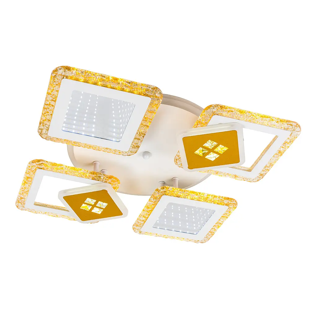 Люстра светодиодная Valeso V K39940-4 2 1 WT gold с пультом - фото 7