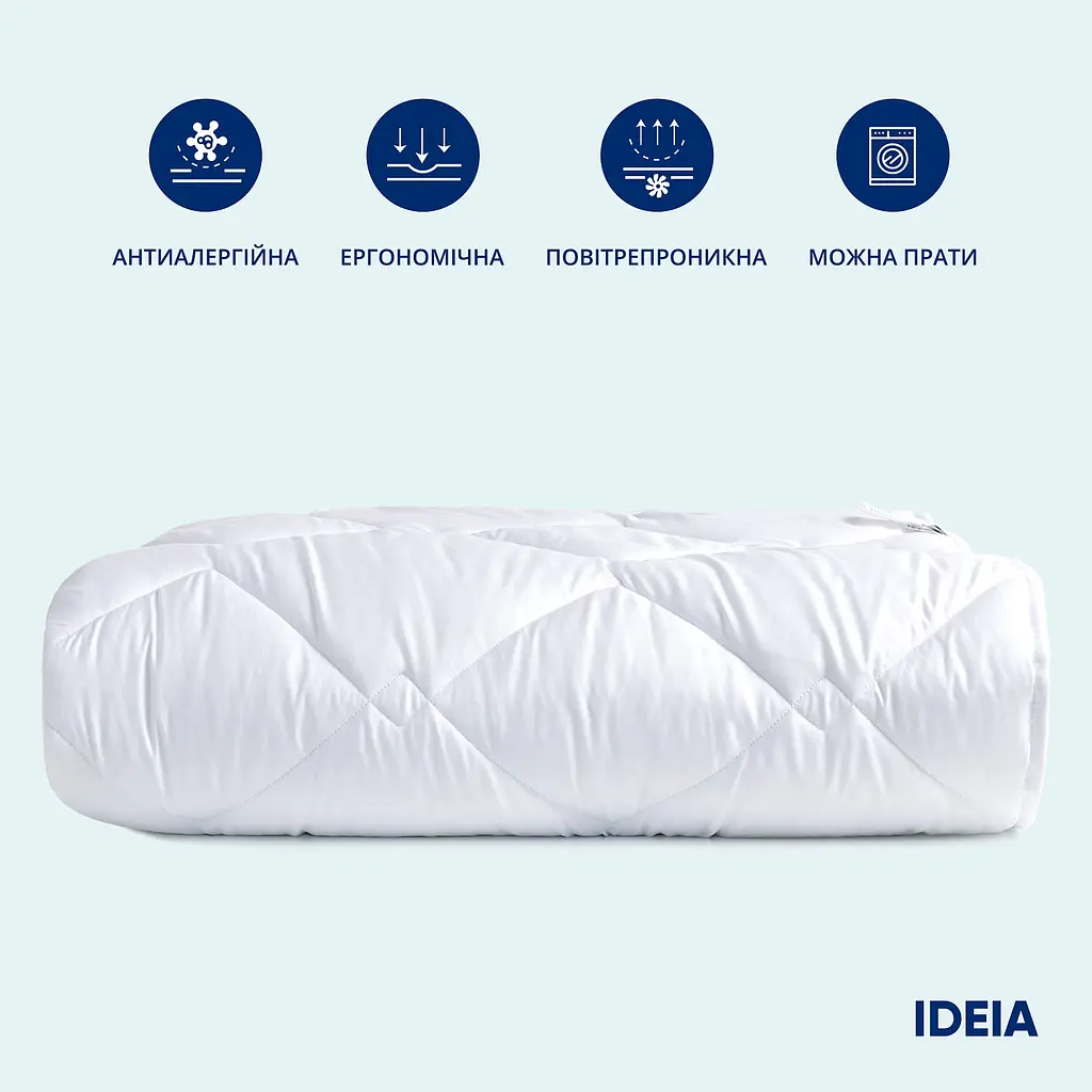 Ковдра Ideia Classic літня, євростандарт, 220х200 (8-31166 білий) - фото 5