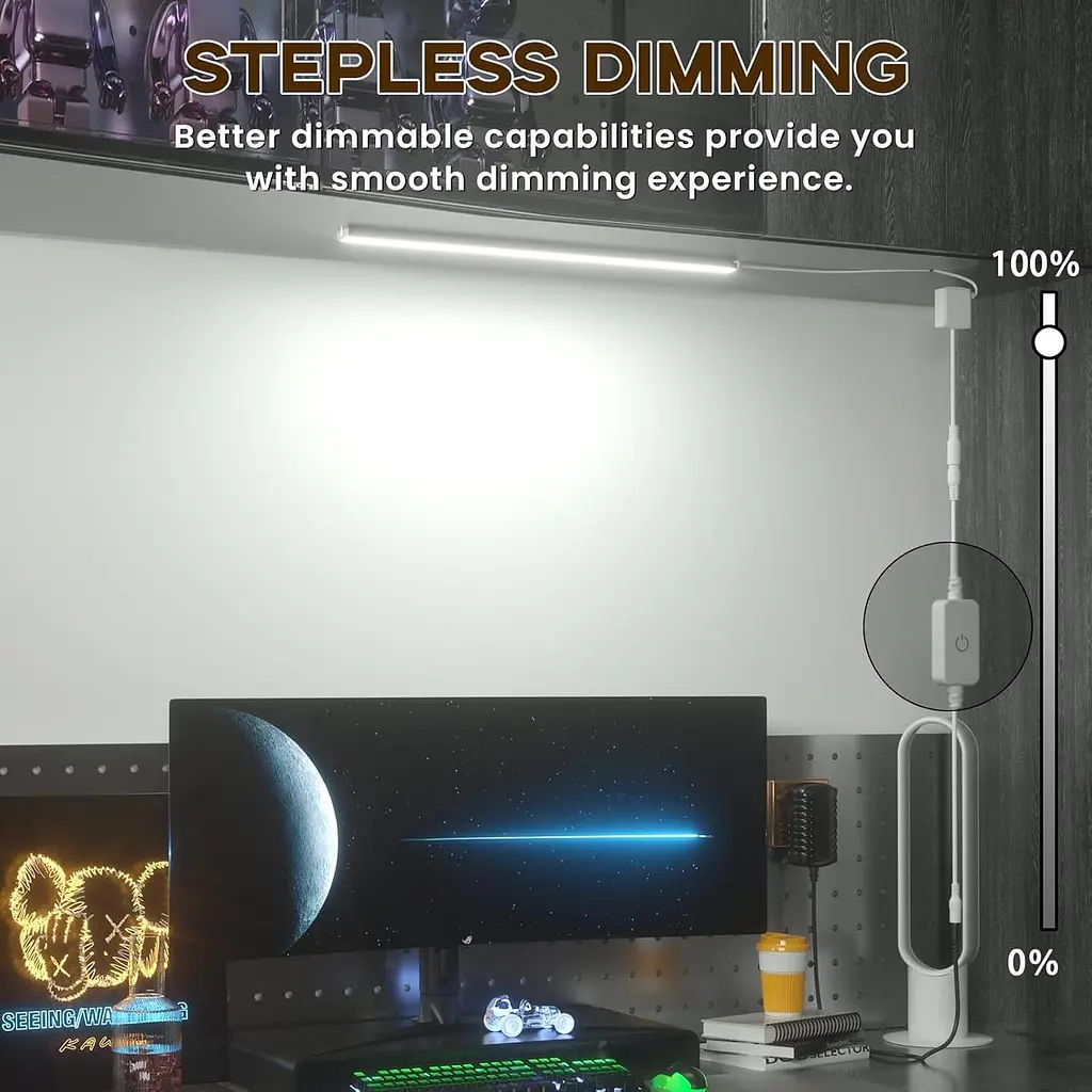 Bonlux Dimmable LED Панель на кухню 12V DC Холодний білий 6000K LED Rigid Strip Bar Light для підключення під кухонною шафою - фото 6