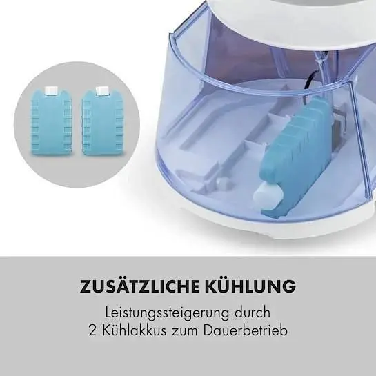 Мобільний кондиціонер-вентилятор Klarstein Skyscraper Ice 4 в 1 (10028303) - фото 4