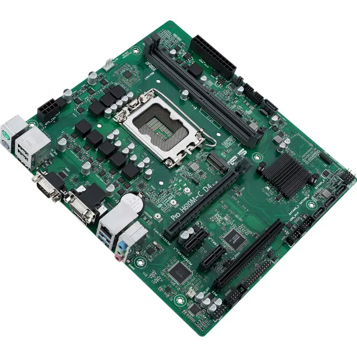 Материнська плата ASUS PRO H610M-C D4-CSM (PRO H610M-C D4-CSM) (Socket 1700, Intel H610, Micro-ATX) - фото 4