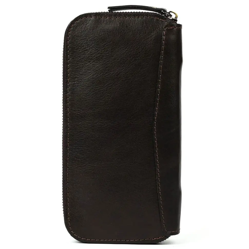 Кожаный кошелек клатч на молнии Tarwa 20х9х2.5 см sum0028517 - фото 4
