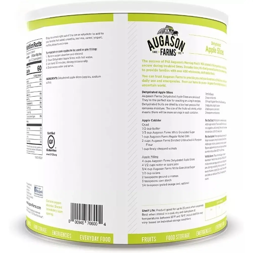 Сублімовані шматочки яблук з великим терміном придатності 25 років Augason Farms, 20 порцій (101096) - фото 2