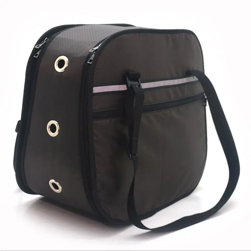 Сумка переноска Полли для кошек и малых пород собак Zoo-hunt №1 24х44х38 см коричневая - фото 5