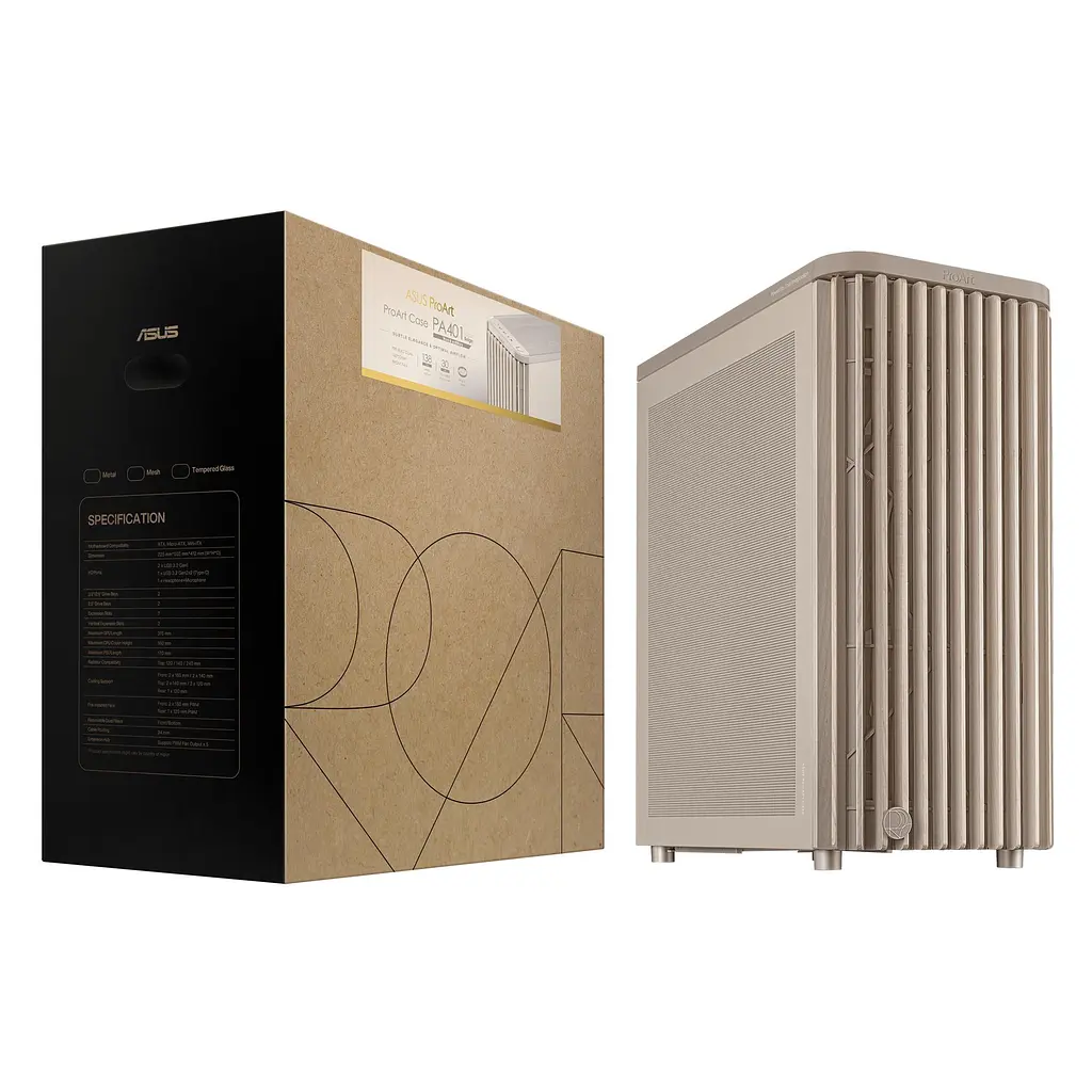 Корпус Asus ProArt PA401 Wood Edition — Mesh Beige (90DC00M7-B39000) - фото 2