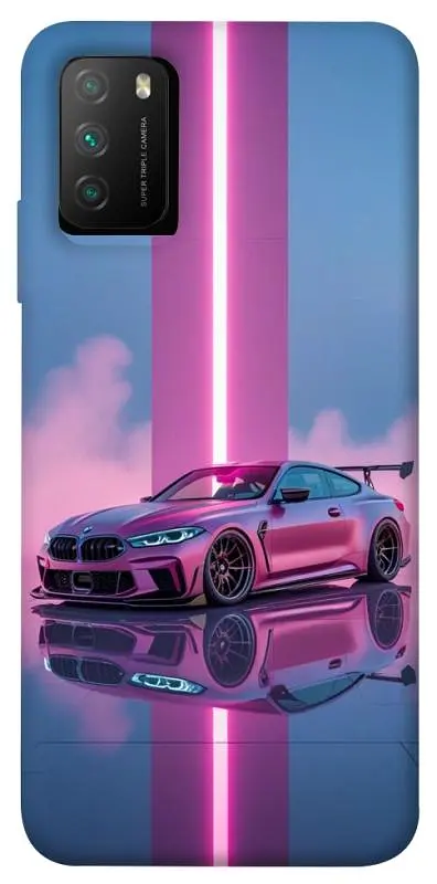 TPU чохол Demsky Pink neon car для Xiaomi Poco M3