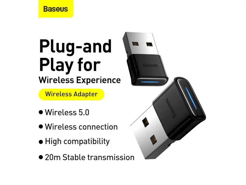Bluetooth адаптер BASEUS BA04 Black (ZJBA000001) - фото 10