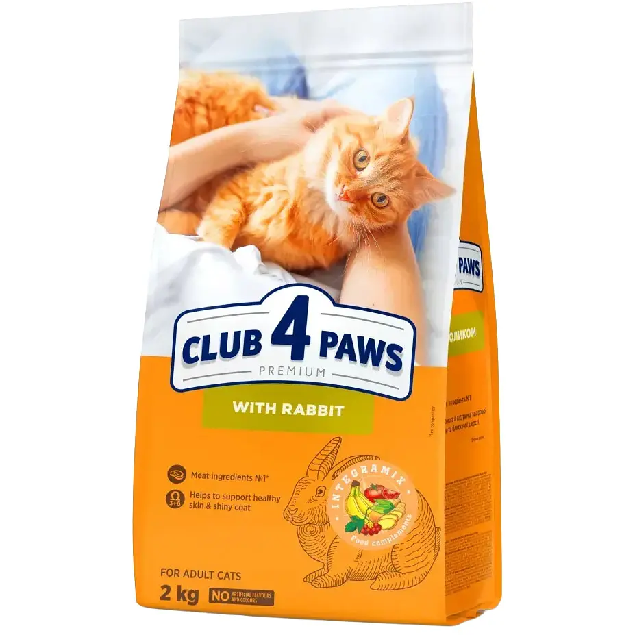 Сухий корм для дорослих котів Club 4 Paws Premium Adult Cats Rabbit із кроликом 2 кг