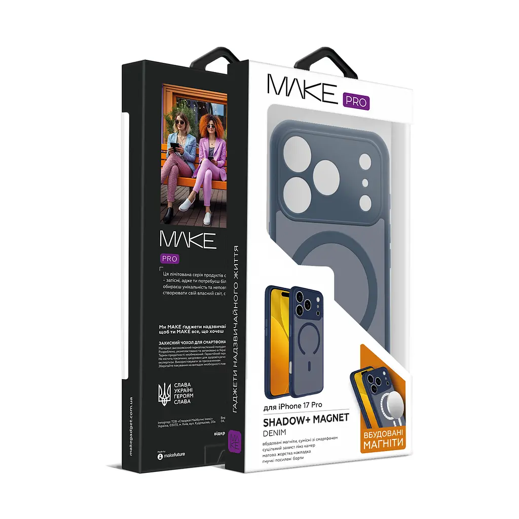 Чохол MAKE Apple iPhone 17 Pro Shadow+ Magnet Denim - фото 2