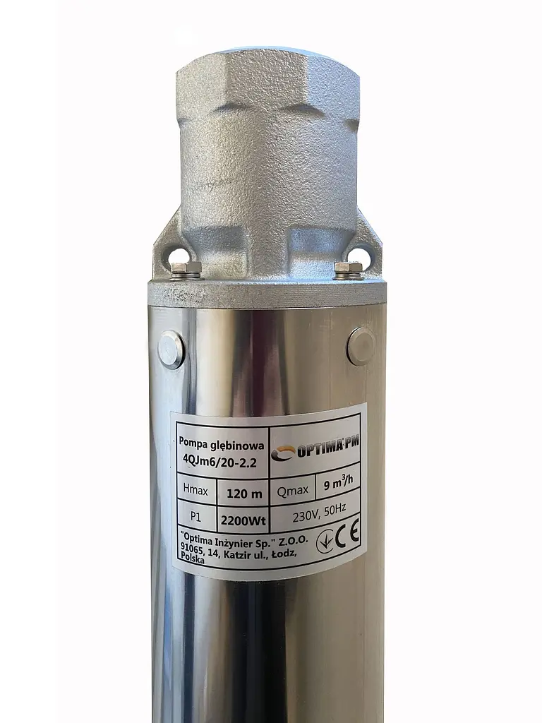 Насос свердловиний з підвищеною стійкістю до піску Optima PM 4QJm6/20 2.2 кВт 124м + 2 м кабель - фото 2