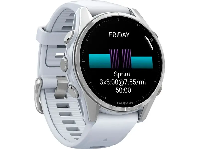 Спортивний годинник Garmin Fenix 8 43mm AMOLED Silver with Whitestone Silicone Band (010-02903-00) - фото 4