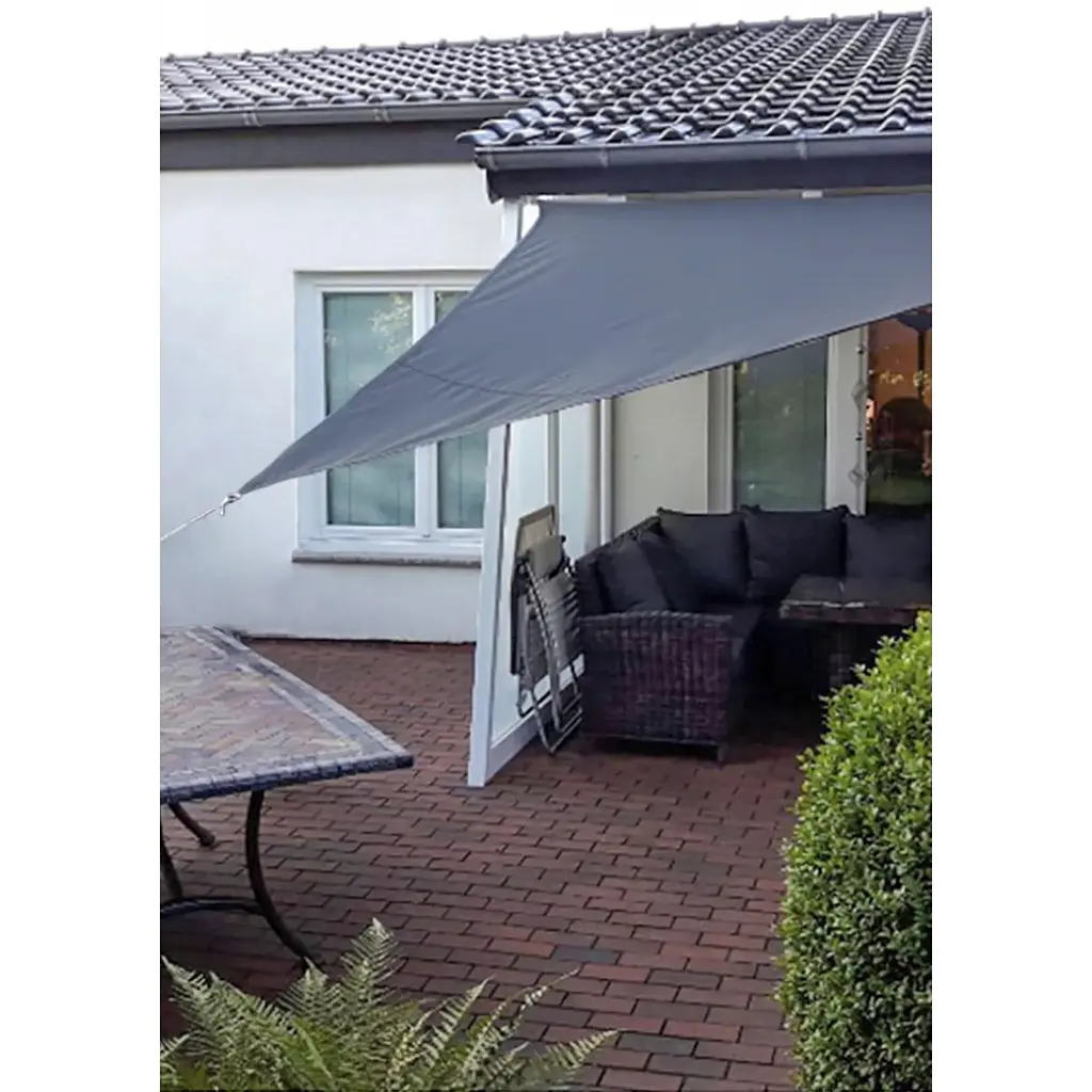 Тент-парус Jumi Garden солнцезащитный 3,6 х 3,6 х 3,6 м серый - фото 9