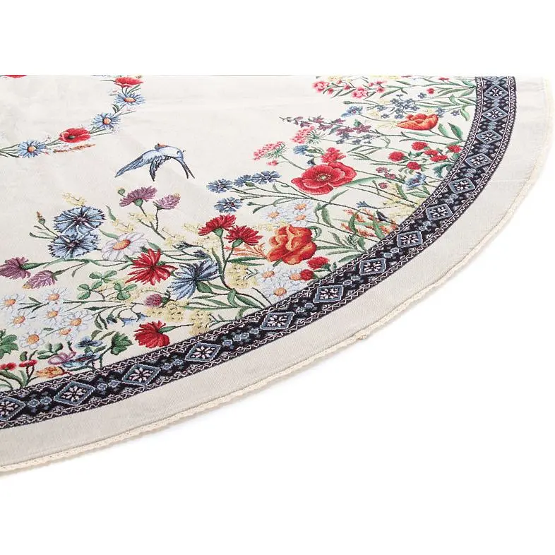 Скатертина Lefard Home Textile Chamomillet гобеленова кругла d 140 см (732-043) - фото 2