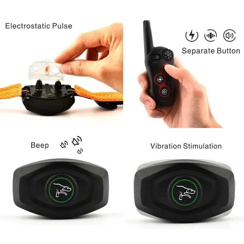 Электро ошейник для дрессировки собак + анти лай 2 в 1 Dobe DB 400 (размер L 43-53 см) (100375-L) - фото 7