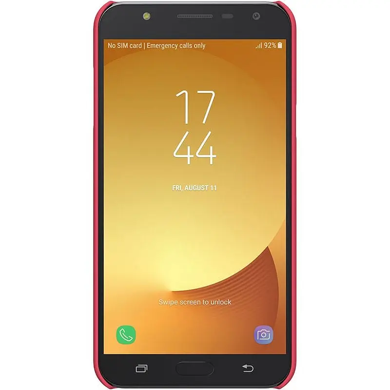 Чохол-накладка Nillkin Super Frosted Shield Samsung Galaxy J7 Neo (J701F) Red - фото 2